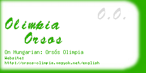 olimpia orsos business card