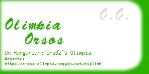 olimpia orsos business card